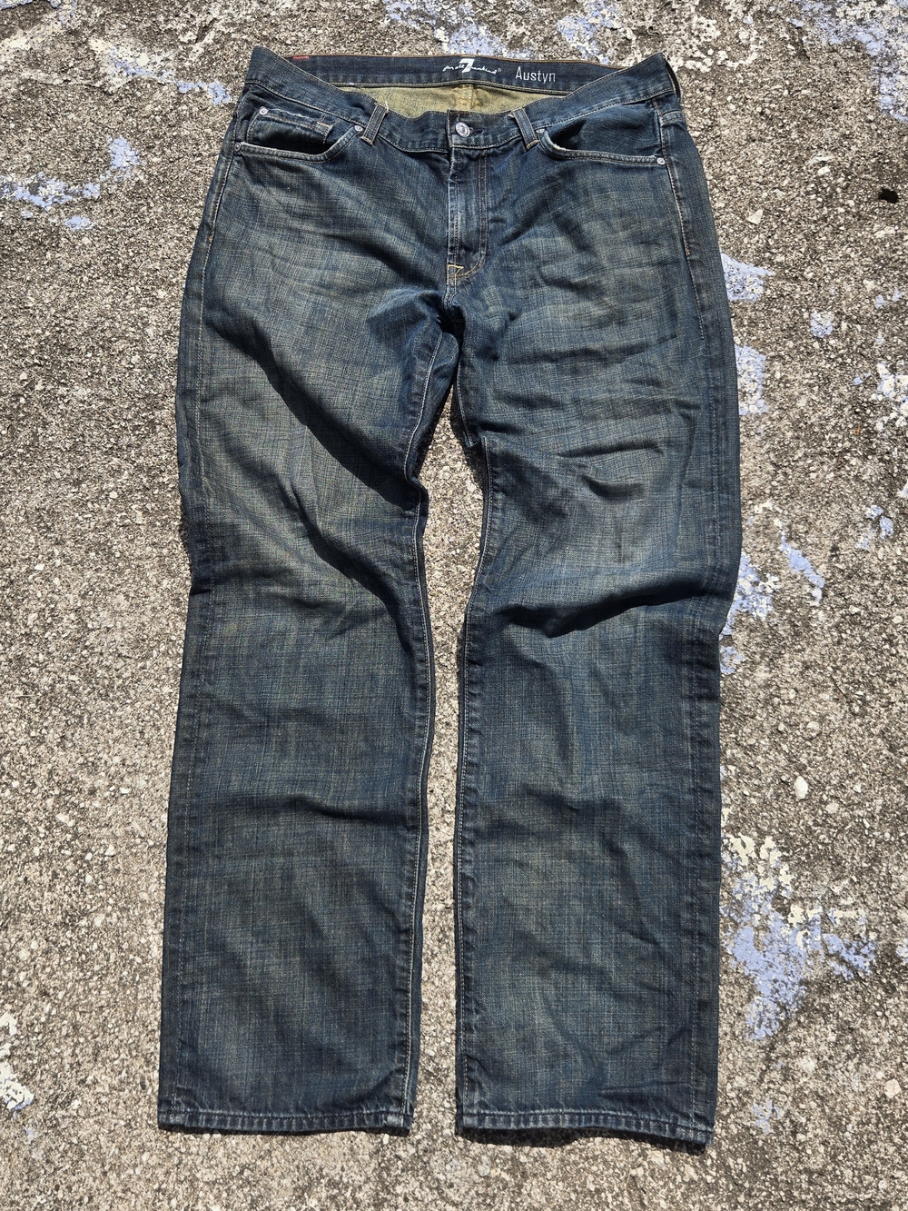 7 For All Mankind Jeans Mens 36×33 Austyn Jeans Baggy Skater Biker Grunge Y2K